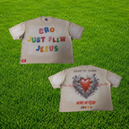 "BRO JUST FLLW JESUS" Oversized Tee