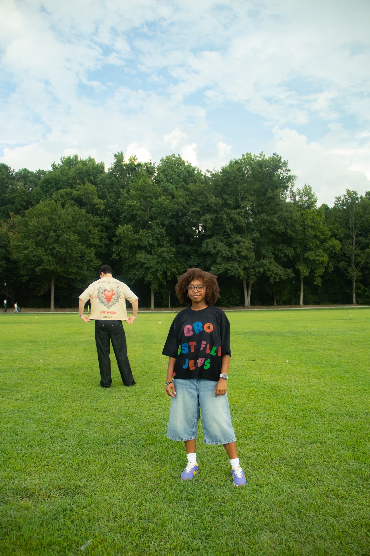 "BRO JUST FLLW JESUS" Oversized Tee